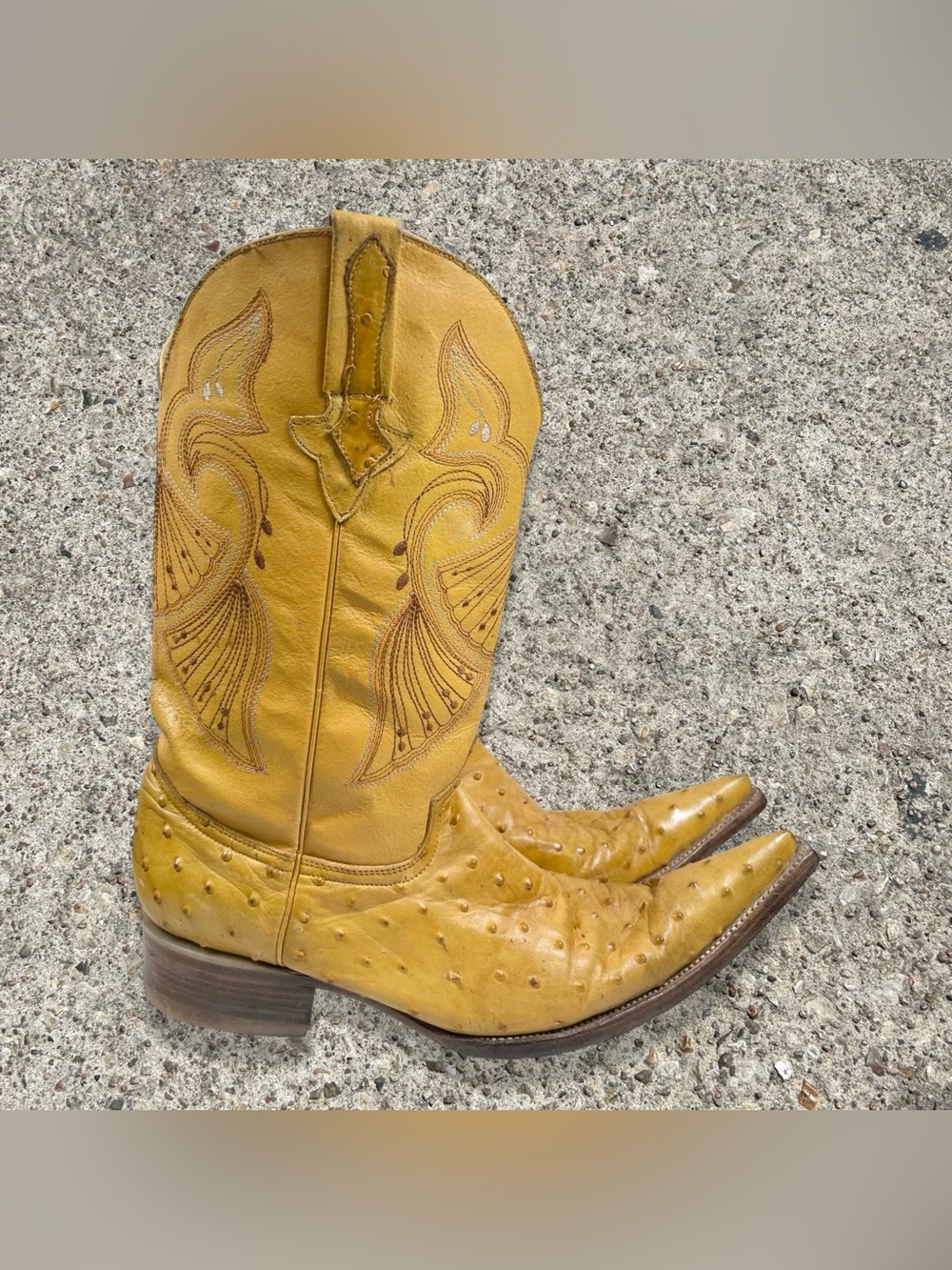 ESPOLON DE ORO Y2K ostrich print western boots